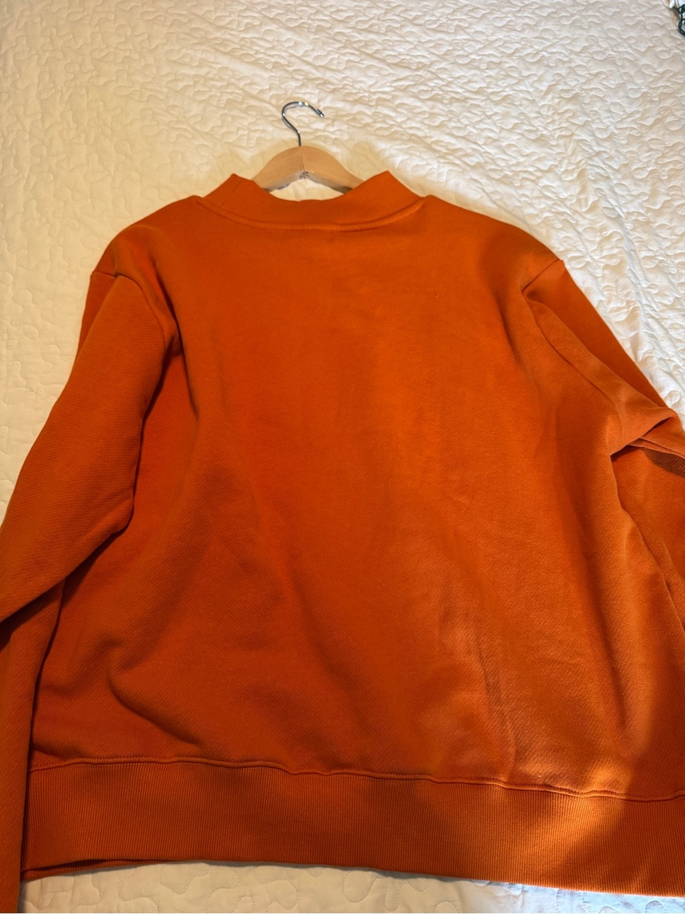 Parke Orange Crewneck Sweatshirt with White Lettering - Picture 3 of 5